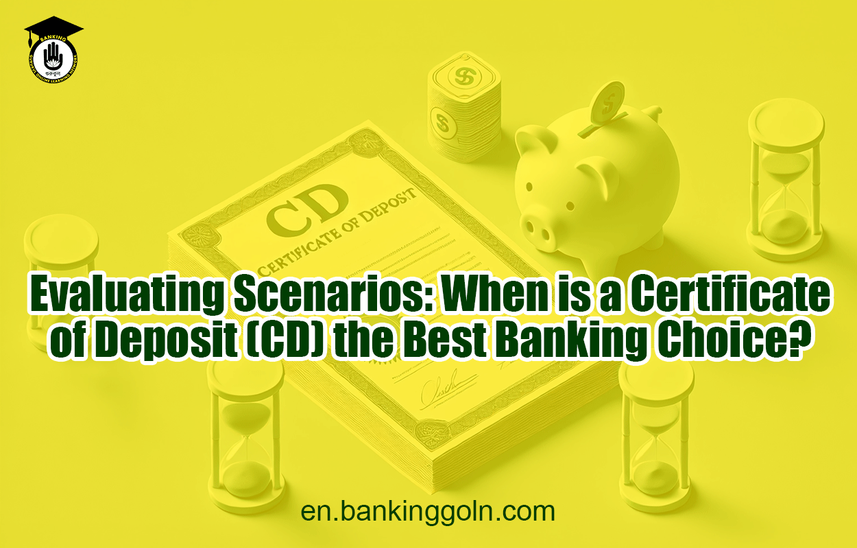 Evaluating Scenarios: When is a Certificate of Deposit (CD) the Best Banking Choice? 1 Evaluating Scenarios: When is a Certificate of Deposit (CD) the Best Banking Choice?
