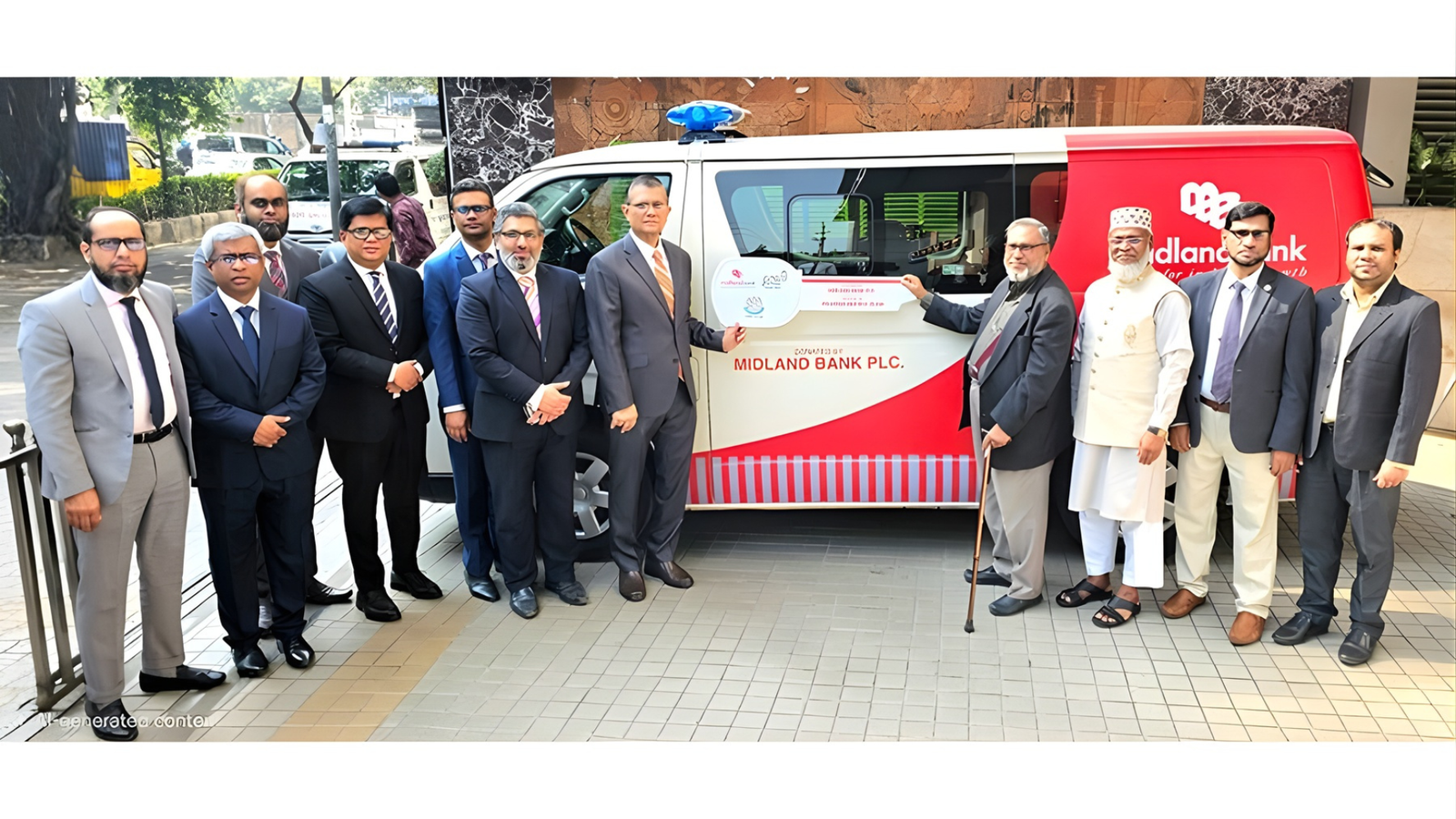 New Ambulance Donated by Midland Bank to Anjuman Mufidul Islam 1 Midland Bank Donates Ambulance