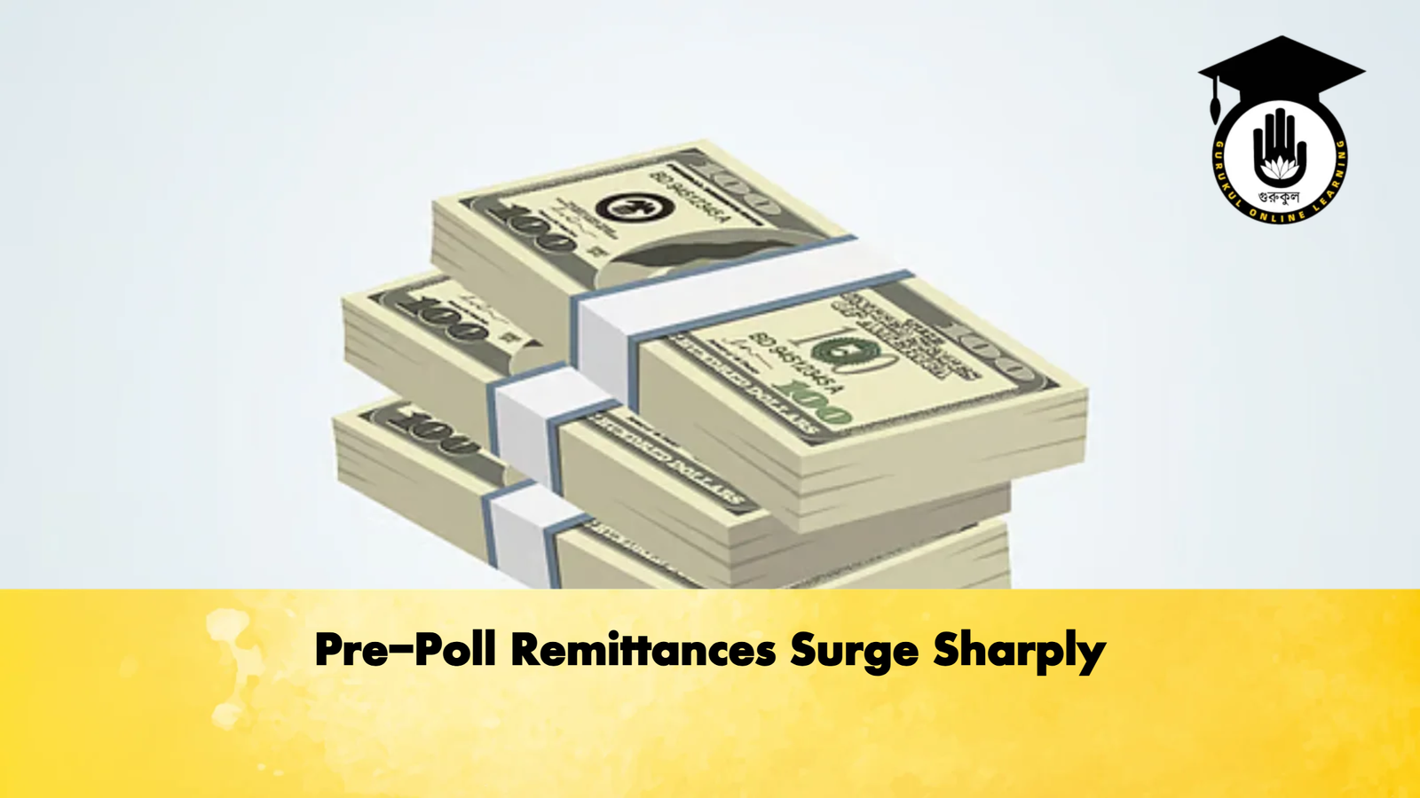 Pre Poll Remittances Surge Sharply Banking Gurukul, GOLN Pre-Poll Remittances Surge Sharply