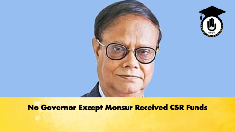 No Governor Except Monsur Received CSR Funds Banking Gurukul, GOLN No Governor Except Monsur Received CSR Funds