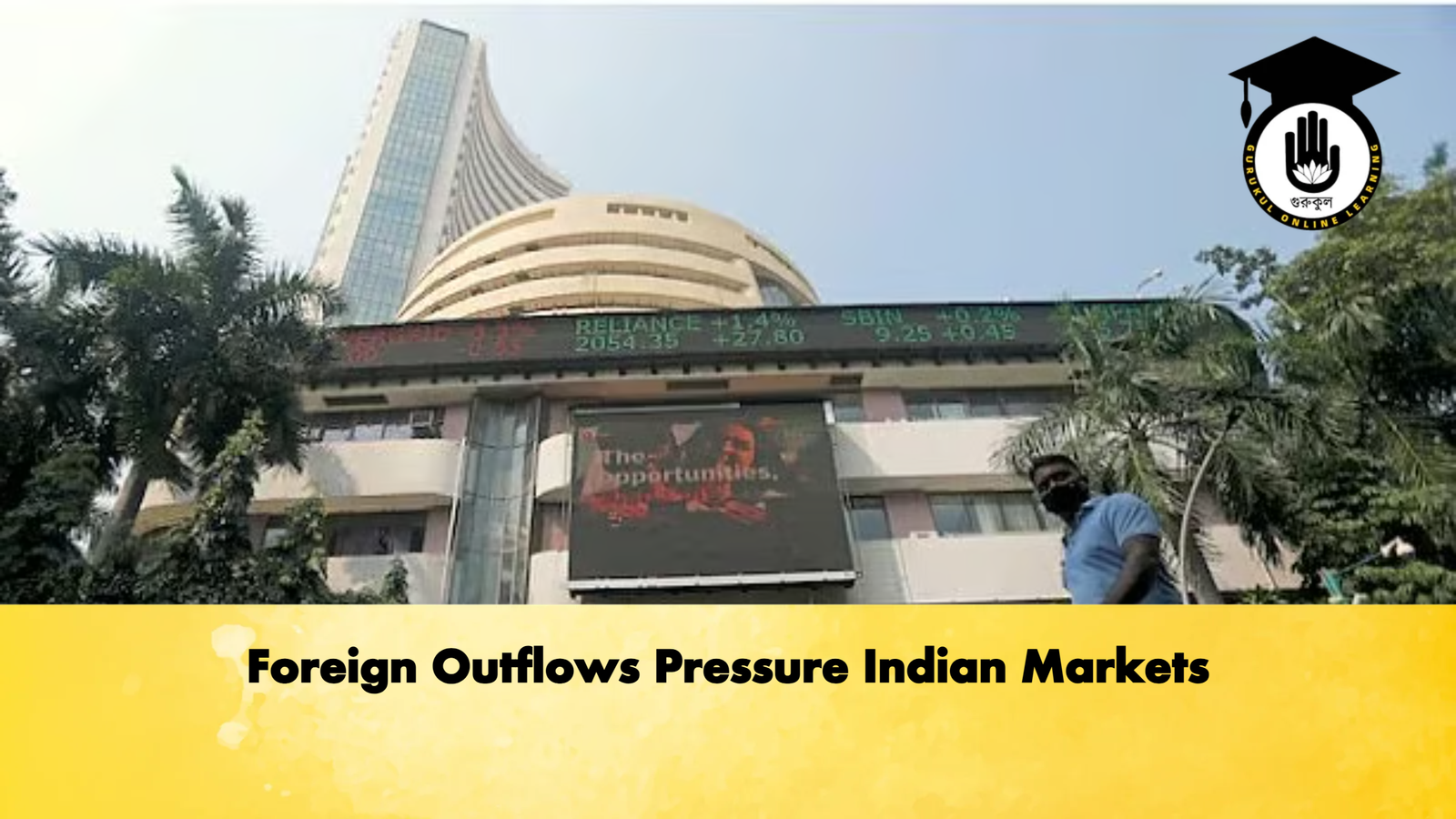 Foreign Outflows Pressure Indian Markets Banking Gurukul, GOLN Foreign Outflows Pressure Indian Markets